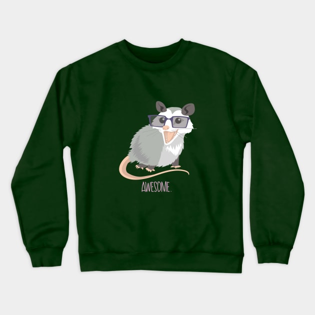 Awesome Possum Crewneck Sweatshirt by cartoonowl